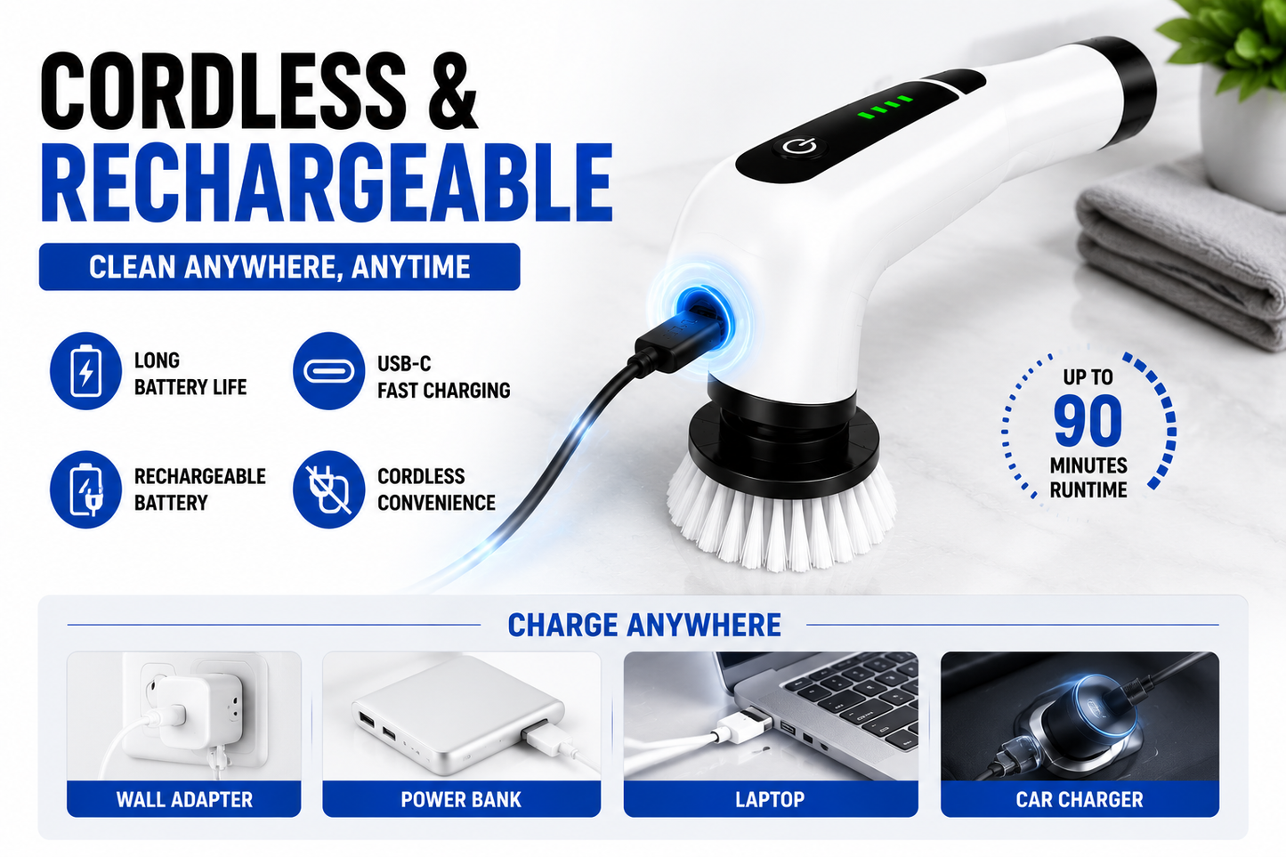 9-in-1 Electric Spin Scrubber